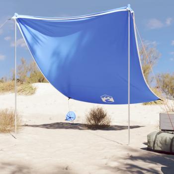 ARDEBO.de - Strand-Schattenzelt mit Sandsäcken Blau 214x236 cm