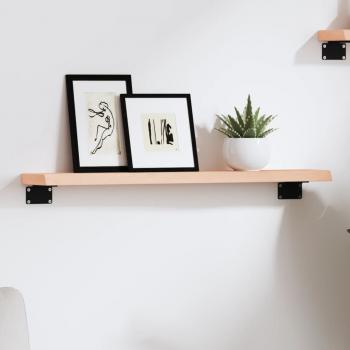 ARDEBO.de - Wandregal 60x10x2 cm Massivholz Eiche Unbehandelt
