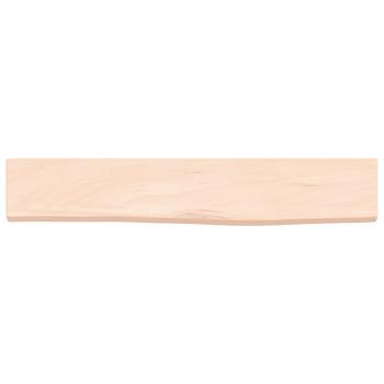 Wandregal 60x10x2 cm Massivholz Eiche Unbehandelt