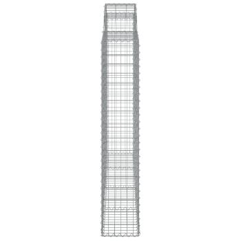 ARDEBO.de - Gabionen mit Hochbogen 4 Stk. 200x30x160/180cm Verzinktes Eisen