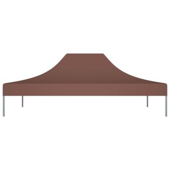 Partyzelt-Dach 4,5x3 m Braun 270 g/m²