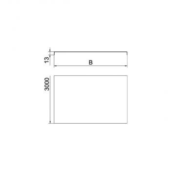 OBO Bettermann DRLU/100 Deckel für Kabelrinne und Kabelleiter, ungelocht, 100x3000mm, Stahl, bandverzinkt (6052643)