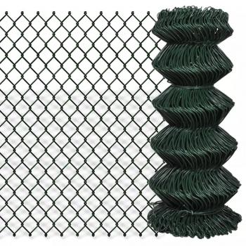 ARDEBO.de - Maschendrahtzaun Stahl 0,8x15 m Grün