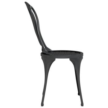ARDEBO.de - 3-tlg. Bistro-Set Aluminiumguss Schwarz