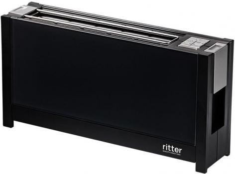 ARDEBO.de Ritter VOLCANO5 Toaster, 2 Scheiben, 950 W, Brötchenauflage, Auftau- und Aufwärmfunktion, schwarz