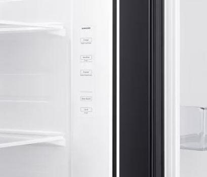 Samsung RS62DG5003B1EF Stand Side-by-Side Kombination, 91,2 cm breit, 628 L, NoFrost+, Eis-/Wasserbereiter, Wassertank, WiFi, Premium Black Steel