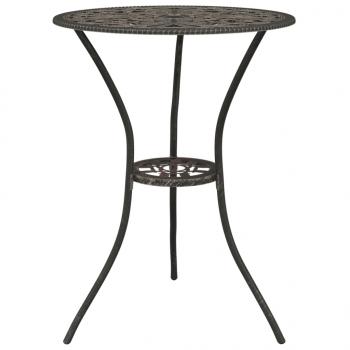 3-tlg. Bistro-Set Aluminiumguss Bronzen