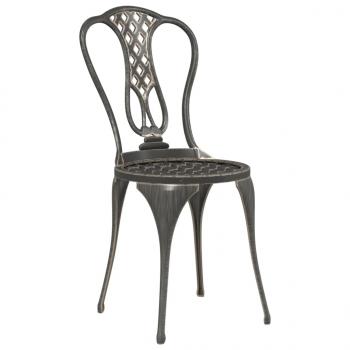 3-tlg. Bistro-Set Aluminiumguss Bronzen