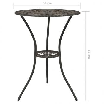 3-tlg. Bistro-Set Aluminiumguss Bronzen