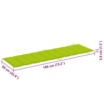 Sonnenliegen 2 Stk. mit Auflagen Massivholz Akazie