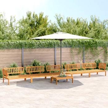 ARDEBO.de - 6-tlg. Garten-Sofagarnitur aus Paletten Massivholz Akazie