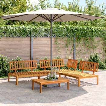ARDEBO.de - 4-tlg. Garten-Sofagarnitur aus Paletten Massivholz Akazie