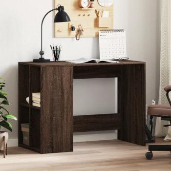 ARDEBO.de - Schreibtisch Braun Eichen-Optik 102x50x75 cm Holzwerkstoff