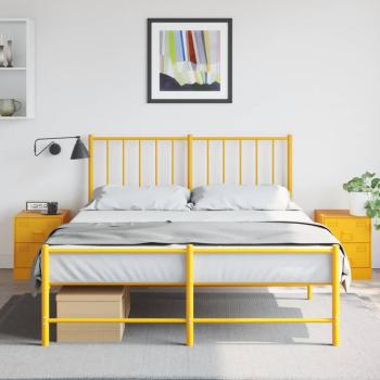 ARDEBO.de - Nachttische 2 Stk. Gelb 34,5x39x44 cm Stahl