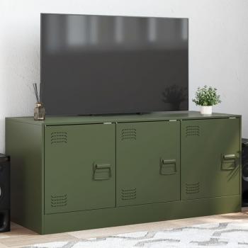 ARDEBO.de - TV-Schrank Olivgrün 99x39x44 cm Stahl