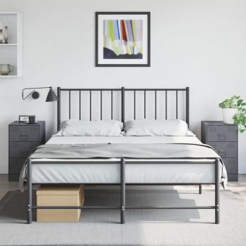 ARDEBO.de - Nachttische 2 Stk. Anthrazit 34,5x39x62 cm Stahl