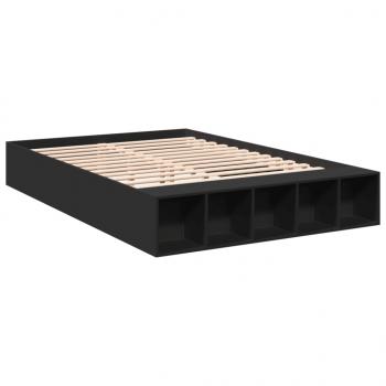 Bettgestell Schwarz 150x200 cm Holzwerkstoff