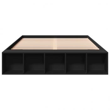 Bettgestell Schwarz 150x200 cm Holzwerkstoff