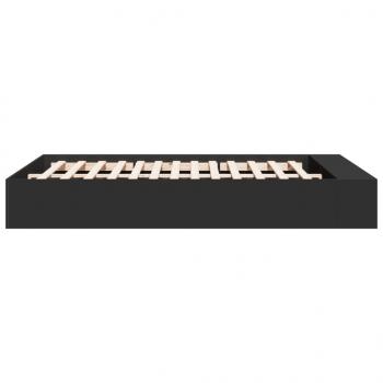Bettgestell Schwarz 150x200 cm Holzwerkstoff