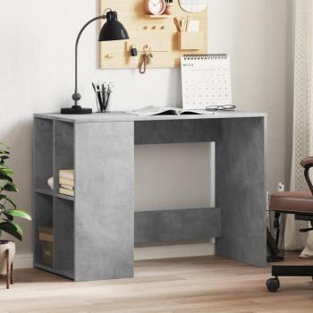 ARDEBO.de - Schreibtisch Betongrau 102x50x75 cm Holzwerkstoff