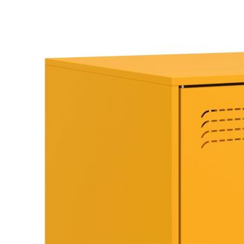 TV-Schränke 2 Stk. Senfgelb 67x39x44 cm Stahl