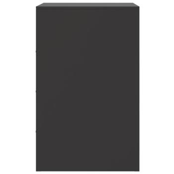 Nachttische 2 Stk. Schwarz 34,5x39x62 cm Stahl