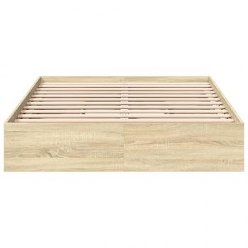 Bettgestell mit Schubladen Sonoma-Eiche 140x190cm Holzwerkstoff