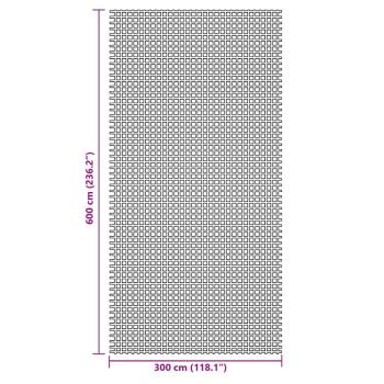 Campingteppich Anthrazit 6x3 m
