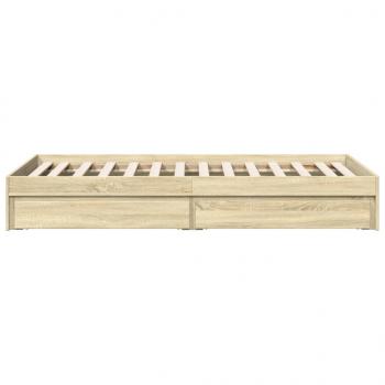 Bettgestell mit Schubladen Sonoma-Eiche 90x190 cm Holzwerkstoff