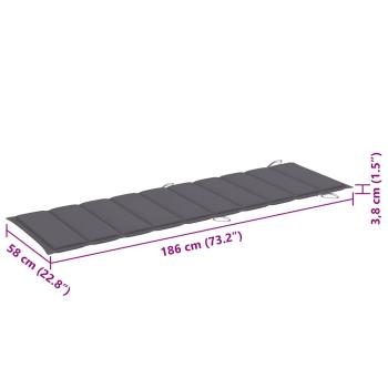 Sonnenliegen 2 Stk. mit Auflagen Massivholz Akazie