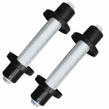 Schubkarrenräder 2 Stk. mit Achsen Massives PU 4,00 - 8 390 mm