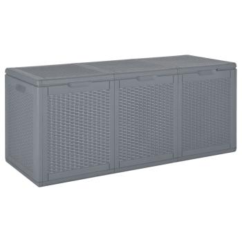 ARDEBO.de - Gartenbox Grau PP Rattan 270 L