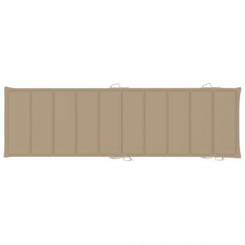 Sonnenliegen-Auflage Beige 186x58x3 cm Oxford-Gewebe