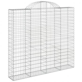 ARDEBO.de - Gabionen mit Hochbogen 5 Stk. 200x30x180/200cm Verzinktes Eisen