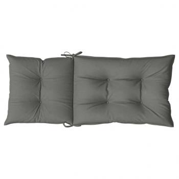 Hochlehner-Auflagen 2 Stk. Melange Dunkelgrau 120x50x7cm Stoff