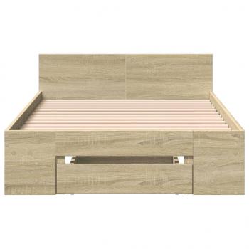 Bettgestell mit Schublade Sonoma-Eiche 90x190 cm Holzwerkstoff