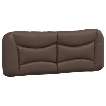 Bett mit Matratze Braun 140x190 cm Kunstleder