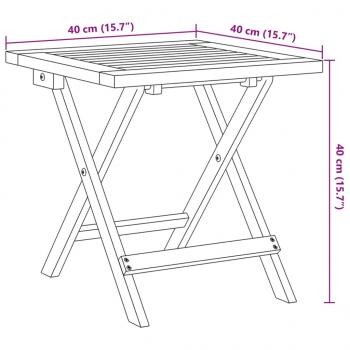 Garten-Beistelltisch 40x40x40 cm Massivholz Akazie