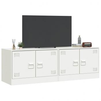 TV-Schränke 2 Stk. Weiß 67x39x44 cm Stahl