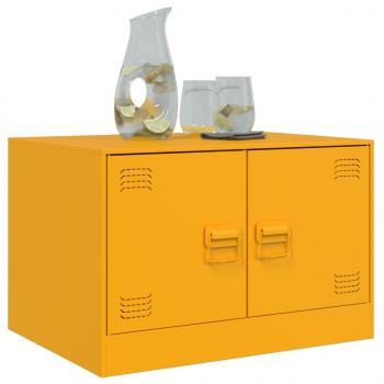 Couchtisch Senfgelb 67x50x44 cm Stahl