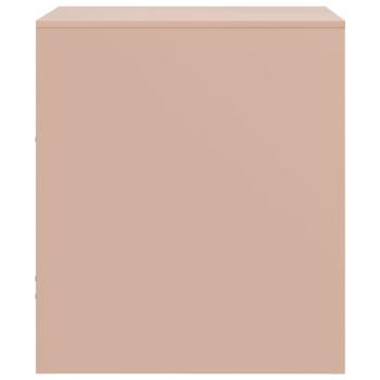 Nachttisch Rosa 34,5x39x44 cm Stahl