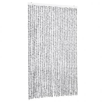 Fliegenvorhang Hellgrau und Dunkelgrau 118x220 cm Chenille