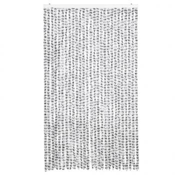 Fliegenvorhang Hellgrau und Dunkelgrau 118x220 cm Chenille