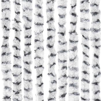 Fliegenvorhang Hellgrau und Dunkelgrau 118x220 cm Chenille