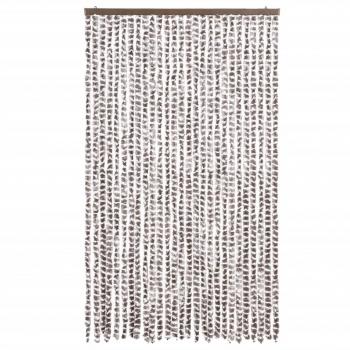 Fliegenvorhang Taupe und Weiß 118x220 cm Chenille
