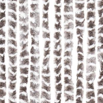 Fliegenvorhang Taupe und Weiß 118x220 cm Chenille