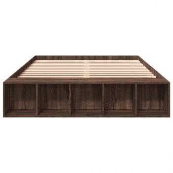 Bettgestell Braun Eichen-Optik 150x200 cm Holzwerkstoff