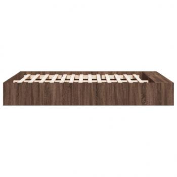 Bettgestell Braun Eichen-Optik 150x200 cm Holzwerkstoff
