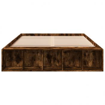 Bettgestell Räuchereiche 140x190 cm Holzwerkstoff