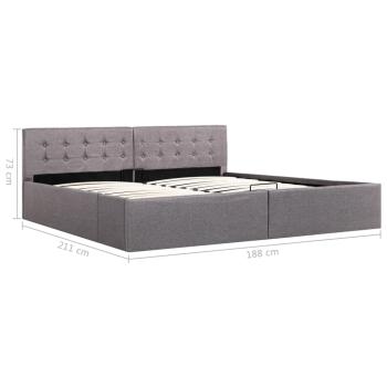 Stauraumbett Hydraulisch Taupe Stoff 180×200 cm